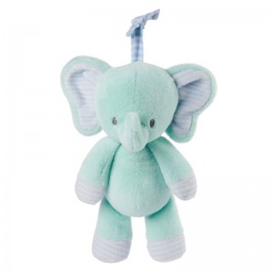 Gund Safari Friends Elephant Pull-down Musical Plush (Plays Brahms’ Lullaby) 12 IN, Gund USA | AH740304B3