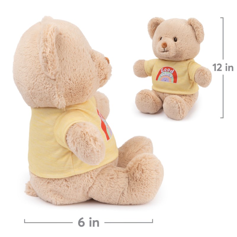 Gund Good Vibes Bear Yellow 12 IN, Gund USA | ES573227Z6