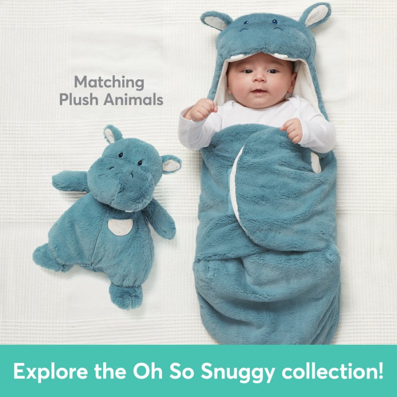 Gund Oh So Snuggly® Hippo Blanket Wrap 26 IN, Gund USA | PY359965D2