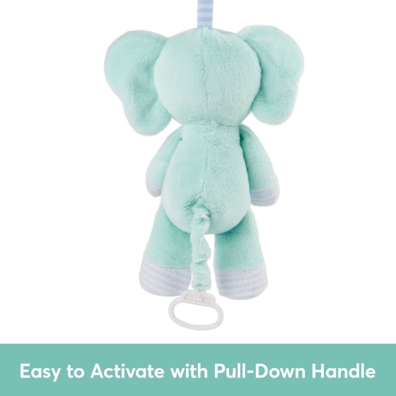 Gund Safari Friends Elephant Pull-down Musical Plush (Plays Brahms’ Lullaby) 12 IN, Gund USA | AH740304B3