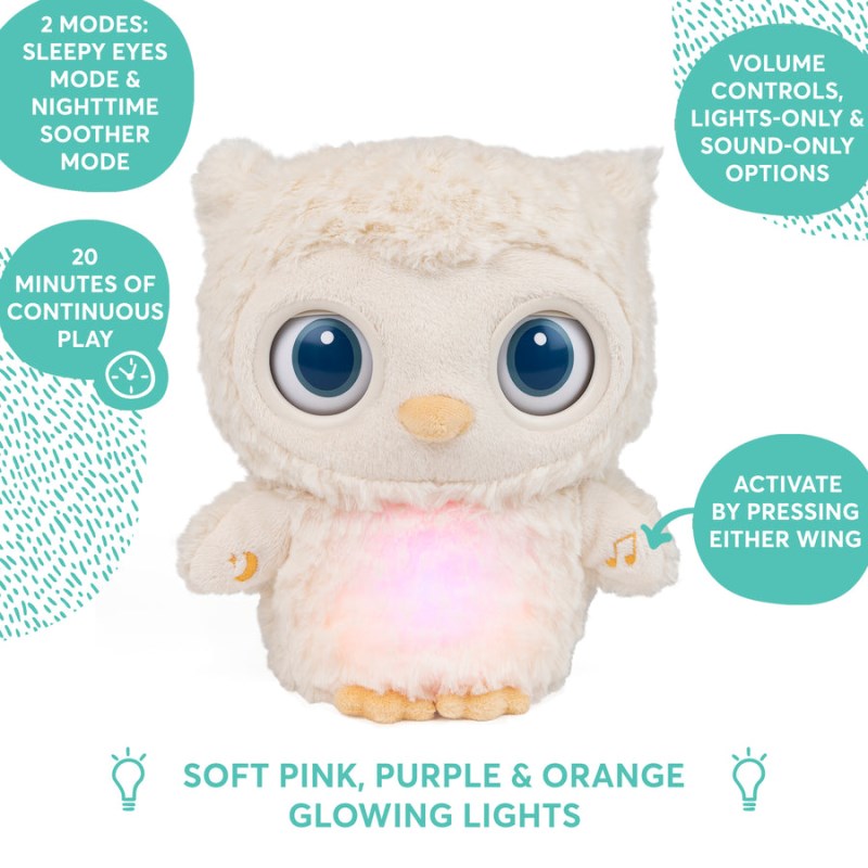 Gund Sleepy Eyes Owl Bedtime Soother 8 IN, Gund USA | IR670337D7