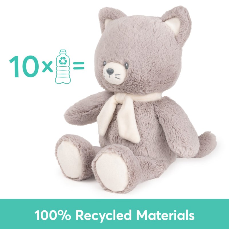 Gund Sustainably Soft 100% Recycled Kitten Gray 13 IN, Gund USA | LB599159B1