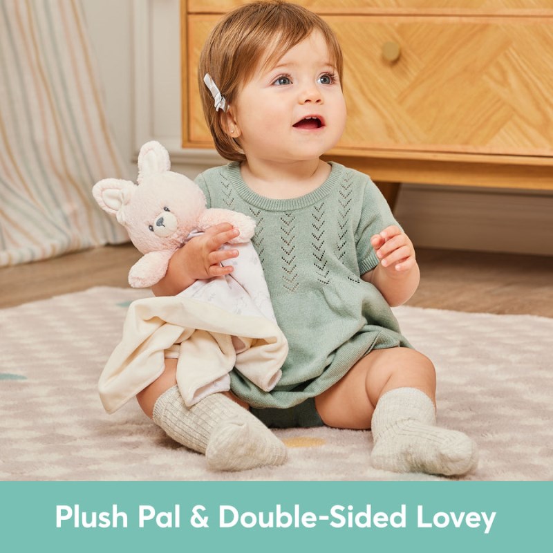 Gund Sustainably Soft™ 100% Recycled Lovey: Roise™ Bunny 10 IN, Gund USA | JN717791C4